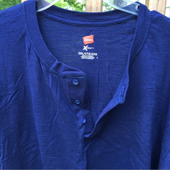 💚NEW💚 Mens Army green 100% cotton Henley with 3 buttons, long sleeves. Sz XL - Picture 9 of 9